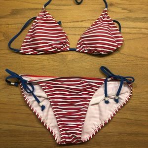 Old Navy bikini red white and blue women’s large